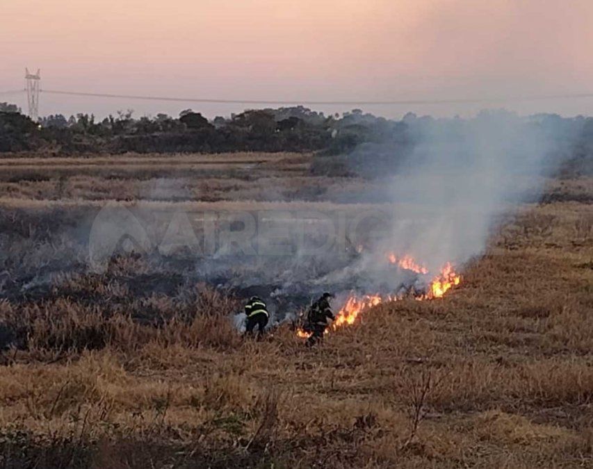 Incendio de pastizales: durante enero