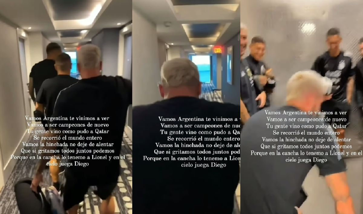 Porque en la cancha lo tenemo a Lionel y en el cielo juega Diego: furor mundial por la nueva canción que cantó la selección argentina