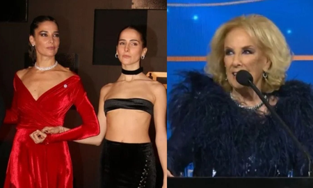 La reacción de Mirtha Legrand al ver el vestido de su bisnieta Ámbar en los Martín Fierro La reacción de Mirtha Legrand al ver el vestido de su bisnieta Ámbar en los Martín Fierro
