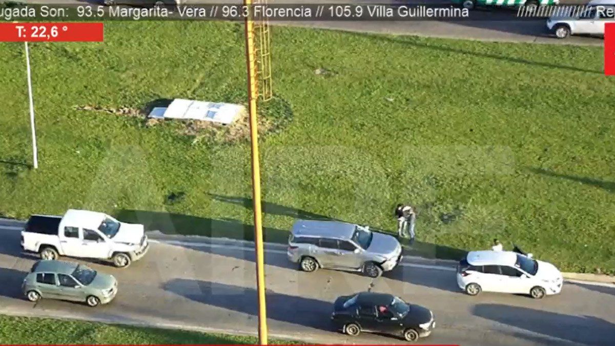 Durante un corte de ruta de pescadores hubo un choque en cadena en la 168.