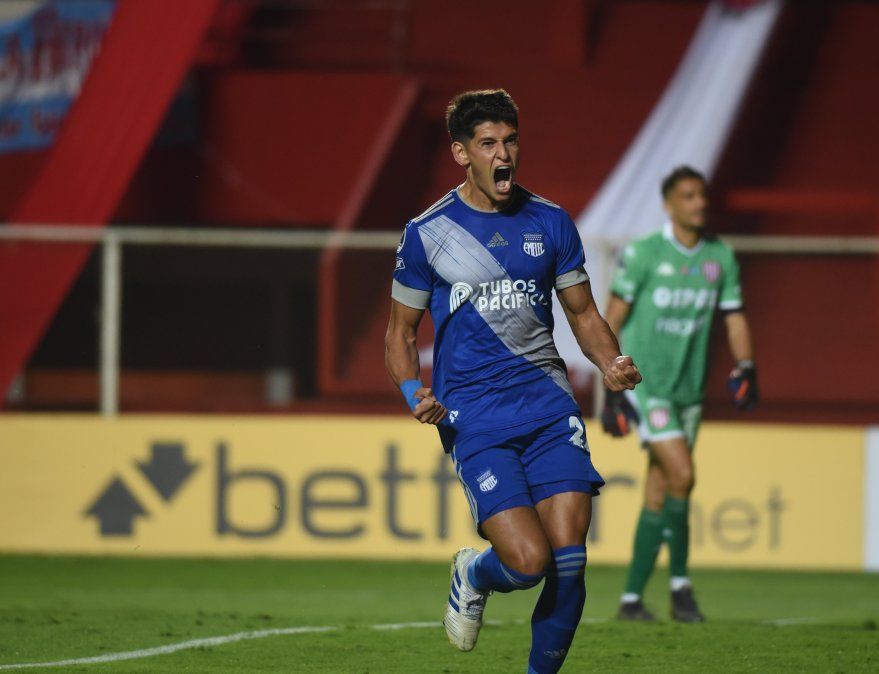 Facundo Barceló fue el autor del gol de Emelec en el triunfo 1-0 sobre Unión por la Copa Sudamericana.visibility