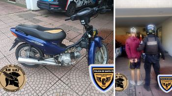 Detuvieron a un adolescente que circulaba en una moto robada en el norte de Santa Fe
