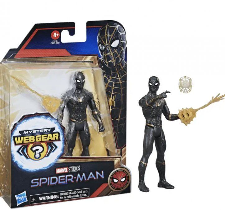 En las figuras de "Spider-Man: No Way Home" el superh&eacute;roe vuelve con su traje negro.