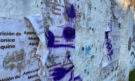 Así quedó el mural de Mónica Aquino luego de ser vandalizado. Así quedó el mural de Mónica Aquino luego de ser vandalizado.