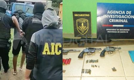 Los policías secuestaron varias armas de fuego en poder de Costa Los policías secuestaron varias armas de fuego en poder de Costa