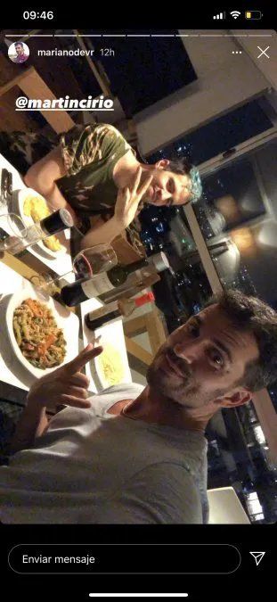 Martín Cirio junto a su amigo.