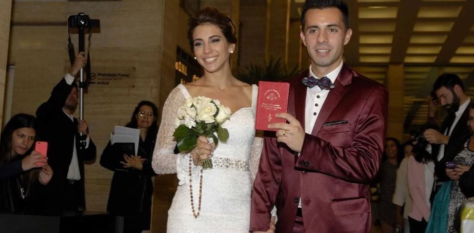 Cinthia Fernández y Matías Defederico pasaron por el Registro Civil en 2015.