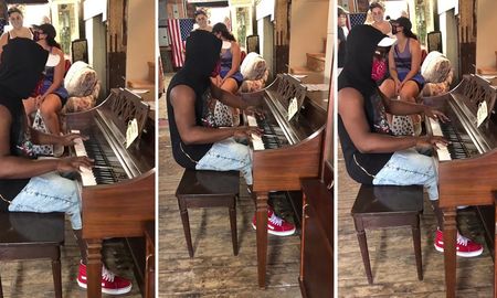toco el piano en una tienda, su video fue viral y el dueno le regalo un steinway toco el piano en una tienda, su video fue viral y el dueno le regalo un steinway