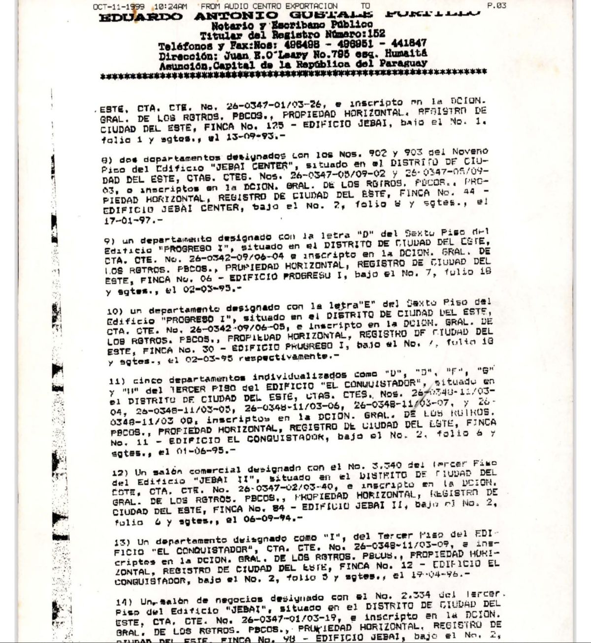 Parte de los documentos que Rachid entregó al fiscal argentino Sebastián Basso, a cargo de la investigación de la AMIA. Parte de los documentos que Rachid entregó al fiscal argentino Sebastián Basso, a cargo de la investigación de la AMIA.