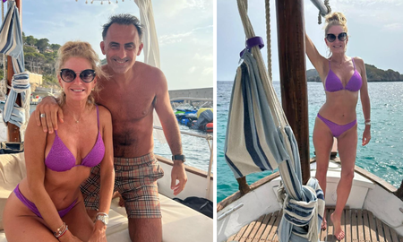 Yanina Latorre, a los 53 años, luciendo una bikini violeta en la playa de Cavallet, Ibiza. Yanina Latorre, a los 53 años, luciendo una bikini violeta en la playa de Cavallet, Ibiza.