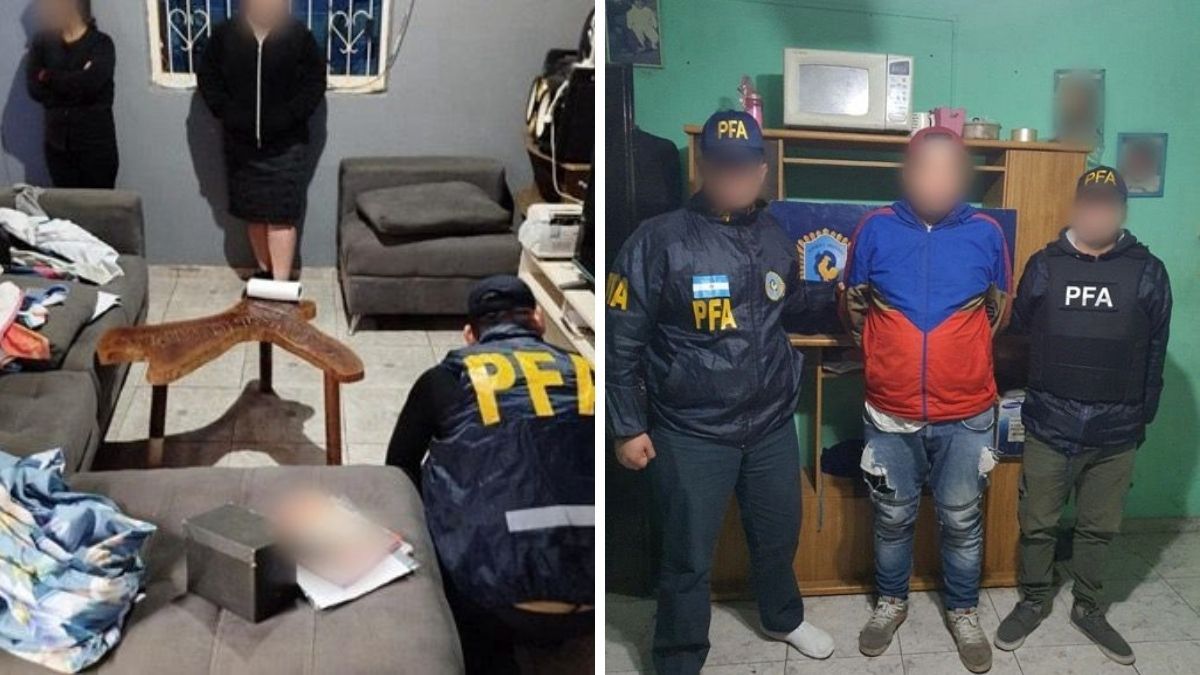 En uno de los domicilios allanados en la provincia de Santa Fe, se logró el rescate de una menor que se encontraba privada de su libertad.
