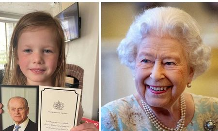 Erin Bywater, su carta y la reina Isabel II. Erin Bywater, su carta y la reina Isabel II.