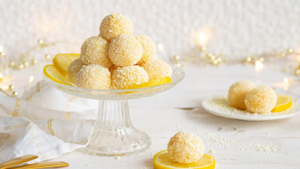 Recetas de trufas de limón y avena sin azúcar.