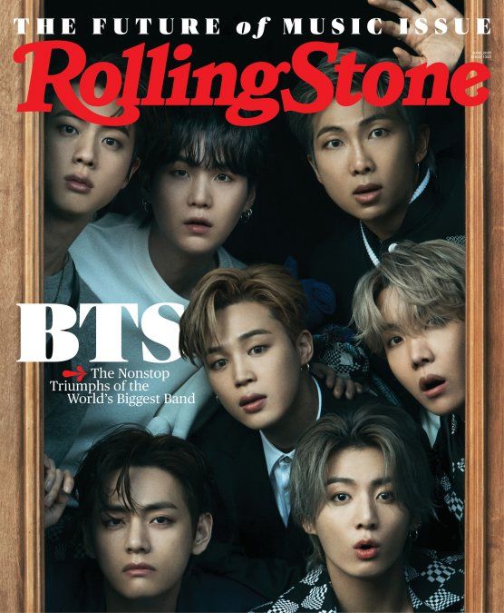La portada, titulada "The Triumph of BTS", muestra a la boy band compuesta por RM, Jin, Suga, J-Hope, Jimin, V y Jungkook.