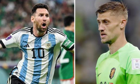 Andries Noppert no pudo con Messi, el arquero del equipo neerlandés quedó parado en su arco luego de que el capitán de la celeste y blanca pateara el penal que dejó el marcador 2-0 a favor del combinado de Scaloni.&nbsp;