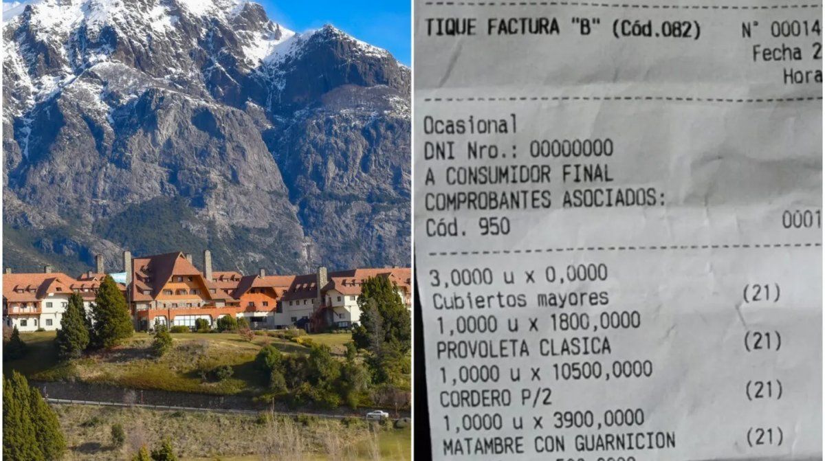 Se quejó por el precio del cordero en Bariloche y el ticket se volvió viral: Nos mataron
