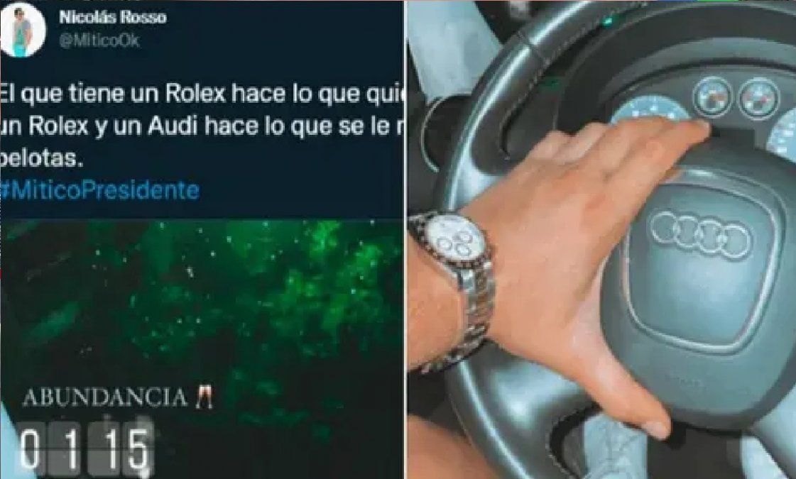 Quiso ostentar un reloj y un auto de alta gama en redes