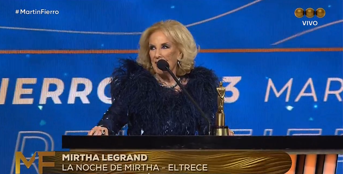 Mirtha Legrand se llevó su Martín Fierro número 26.