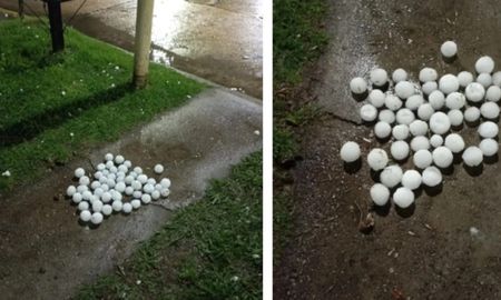 fuerte granizada en pergamino: cayeron piedras del tamano de una pelota de tenis fuerte granizada en pergamino: cayeron piedras del tamano de una pelota de tenis