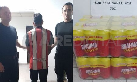 Detuvieron a un joven que había robado dos packs de cerveza Detuvieron a un joven que había robado dos packs de cerveza