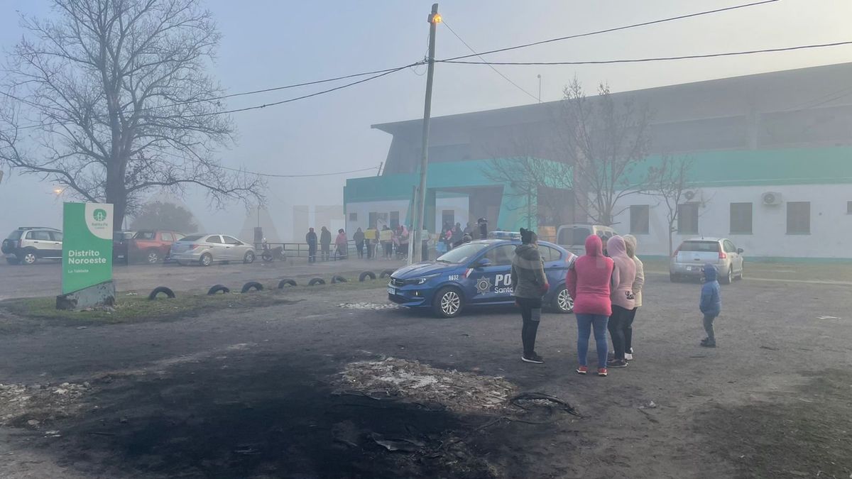 Personal de la policía de la Provincia de Santa Fe intervino en la zona del corte.