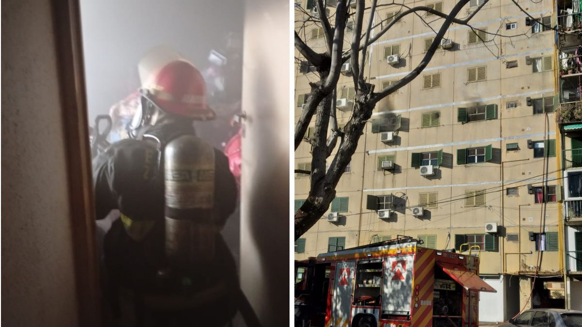 Bomberos acudieron a barrio El Pozo y controlaron el incendio.