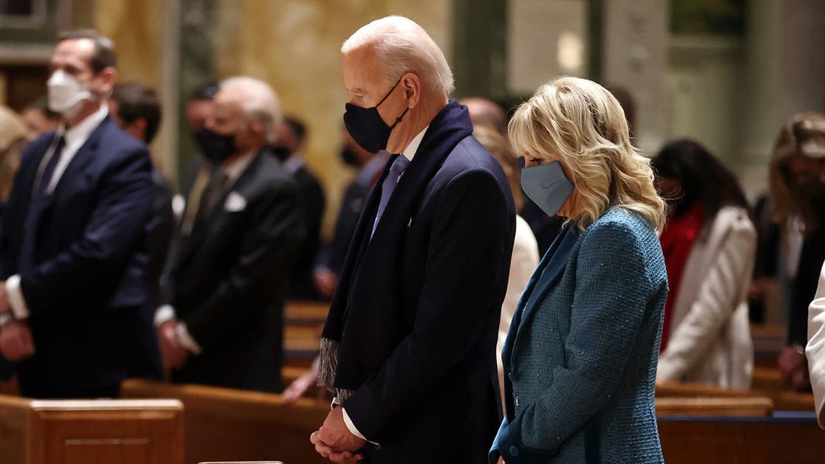 Las primeras imágenes de Biden este miércoles, antes de jurar como presidente de Estados Unidos.