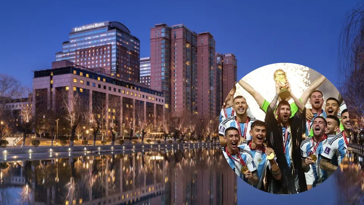 Los jugadores de la Selección Argentina están en Beijing para enfrentar este jueves a Australia.