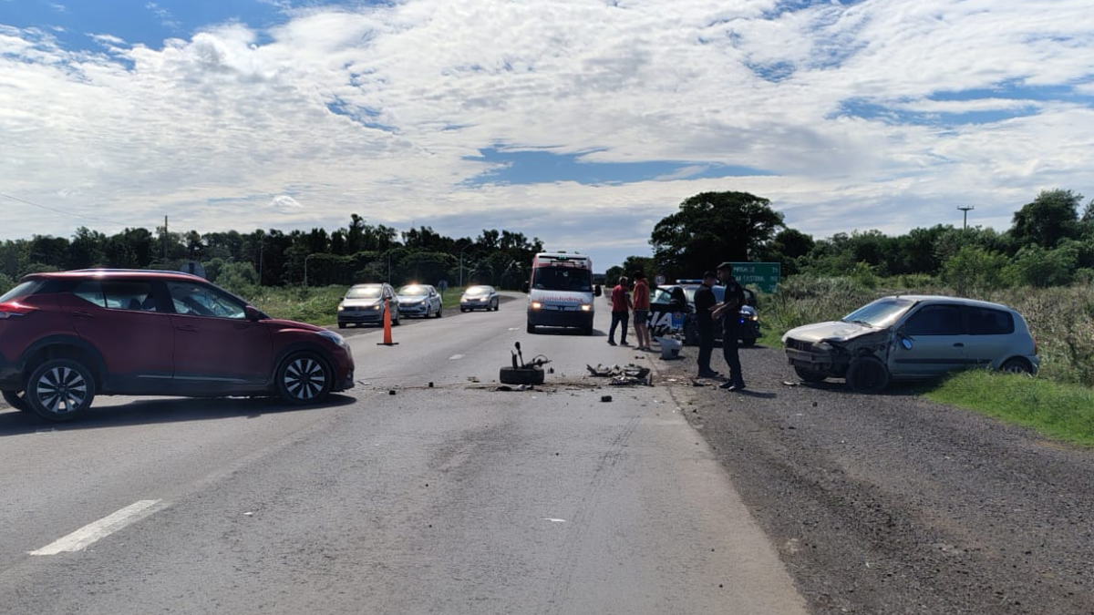 El accidente de tránsito se produjo a la altura de Nelson. El accidente de tránsito se produjo a la altura de Nelson.