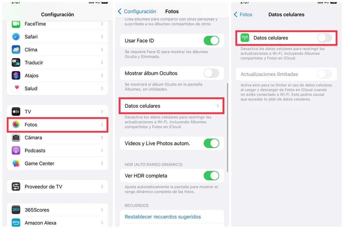Pasos a seguir en iOS 16.