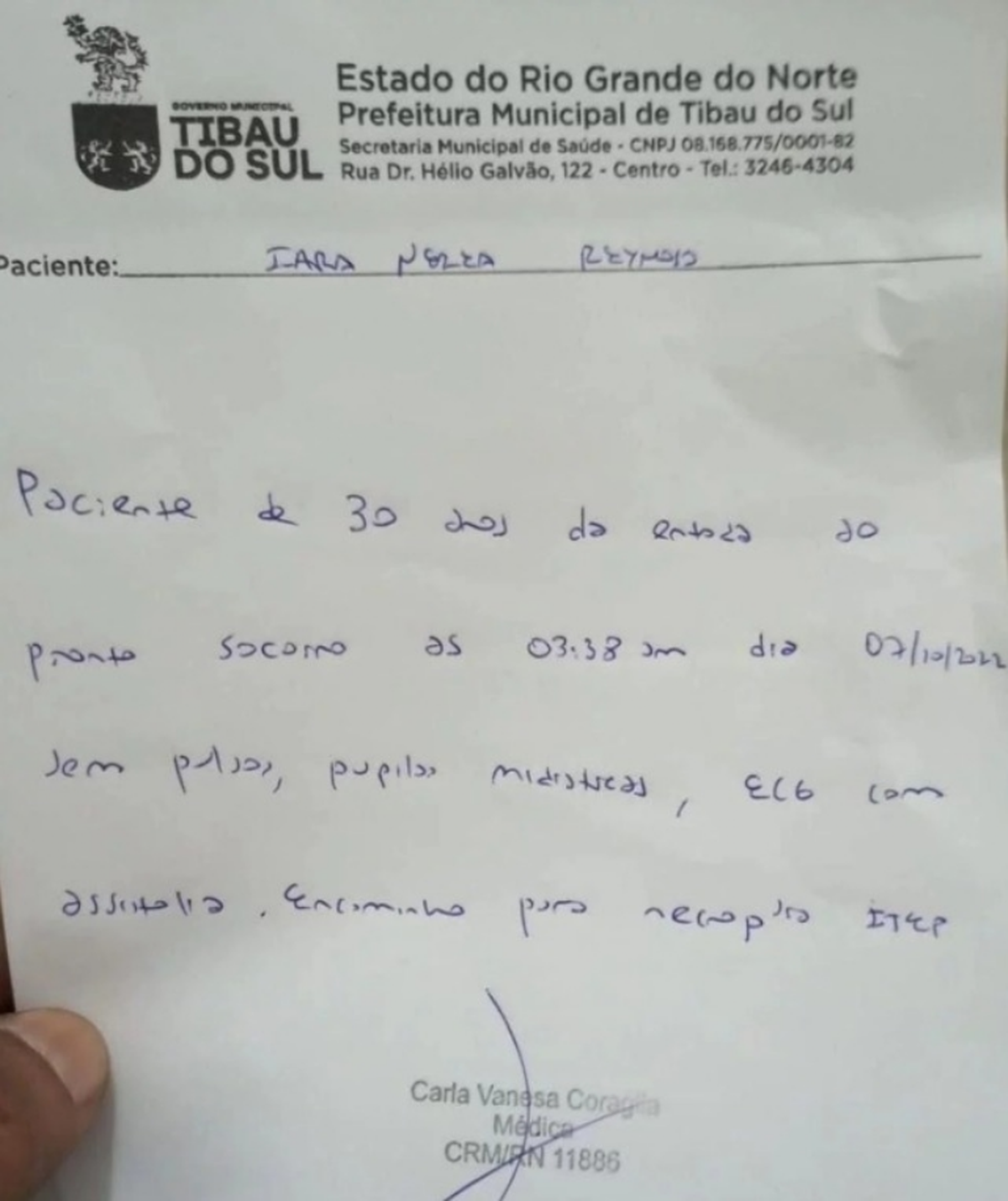 Sus amigos decidieron trasladarla de urgencia a una salita de salud cercana, situada en Tibau do Sol, pero era demasiado tarde y los médicos no pudieron reanimarla. La policía brasileña investiga ahora si se trató de un cuadro de intoxicación o de un asesinato.
