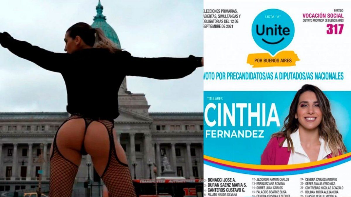 La campaña de la mediática Cinthia Fernández, quien se postula para ser diputada. 