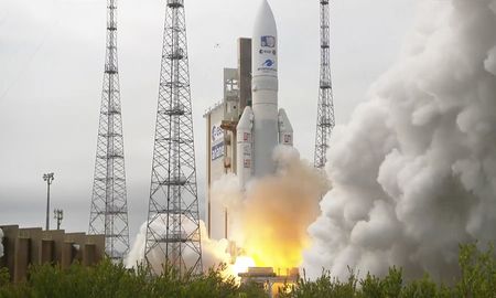 Este viernes despegó hacia Júpiter la misión Juice de la Agencia Espacial Europea (ESA). Este viernes despegó hacia Júpiter la misión Juice de la Agencia Espacial Europea (ESA).