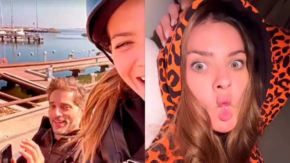 La China Suárez y Joaquín Furriel durante el rodaje de su nueva película.