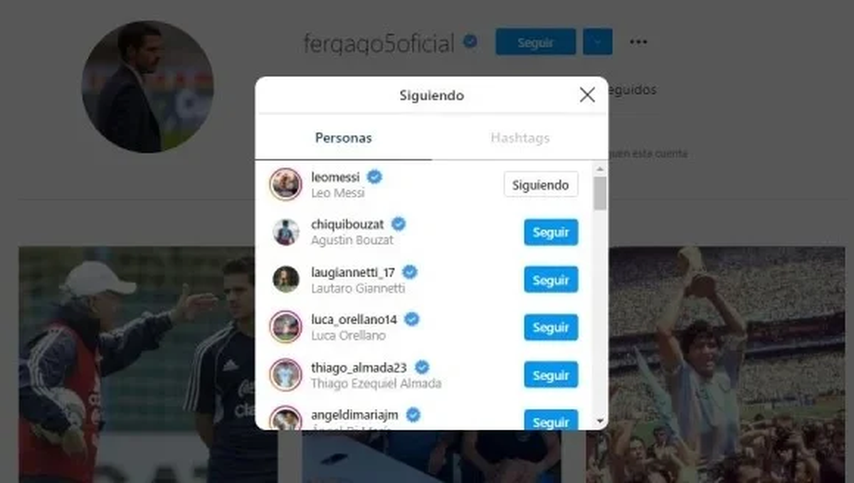 Fernando Gago no sigue más a Gisela Dulko en redes tras la separación.