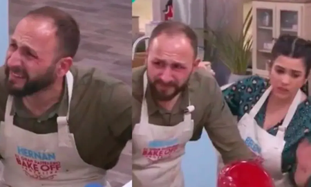 Hernán de Bake Off no aguantó la frustración al ver su torta derrumbándose y llegó a decir que quería abandonar el programa. Hernán de Bake Off no aguantó la frustración al ver su torta derrumbándose y llegó a decir que quería abandonar el programa.