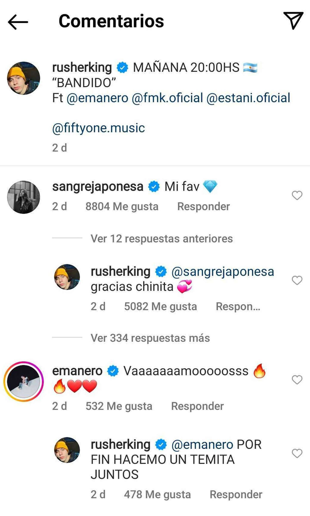 La China Suárez le mandó un mensaje a Rusherking.