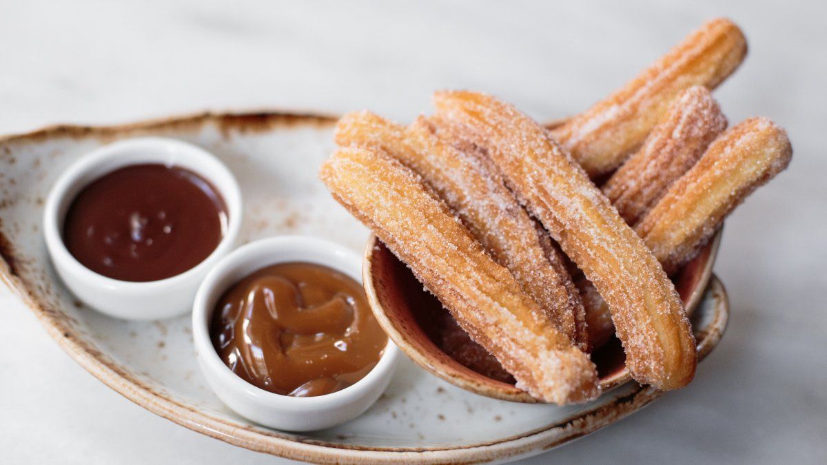Churros con dulce de leche