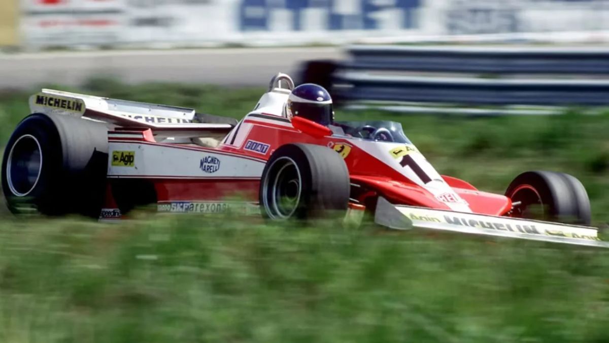 Carlos Lole Reutemann a bordo de su Ferrari en 1978.