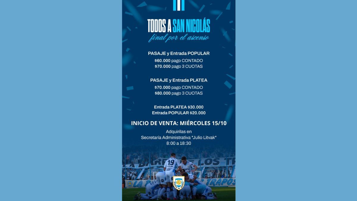 "Se recuerda que no habrá venta de localidades el domingo en el Estadio", confirmaron a través de un comunicado de prensa. "Se recuerda que no habrá venta de localidades el domingo en el Estadio", confirmaron a través de un comunicado de prensa. 