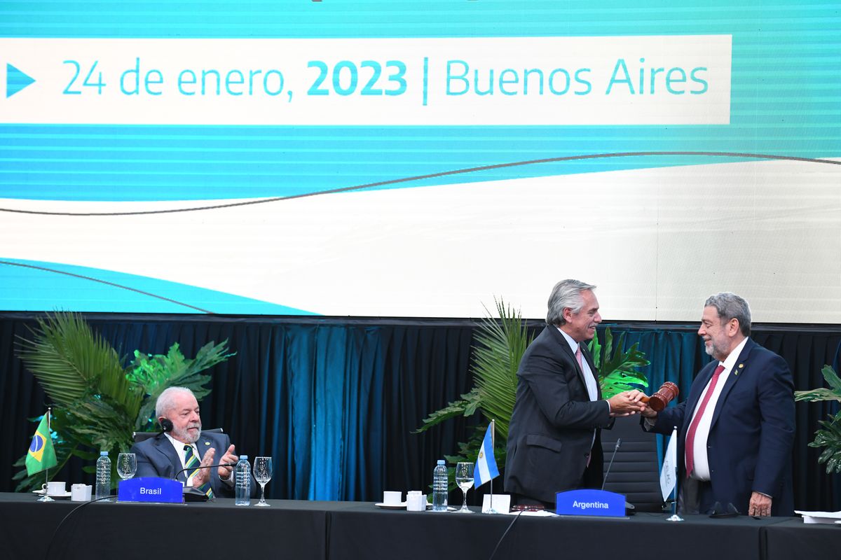 El presidente Alberto Fernández cerró la VII Cumbre de Jefas y Jefes de Estado y de Gobierno de la Comunidad de Estados Latinoamericanos y Caribeños (CELAC) que se desarrolló en el Sheraton Buenos Aires.