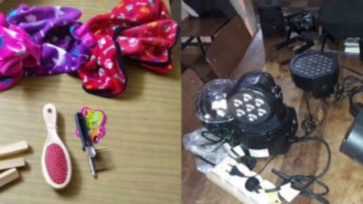 Las luces led y una máquina de humo