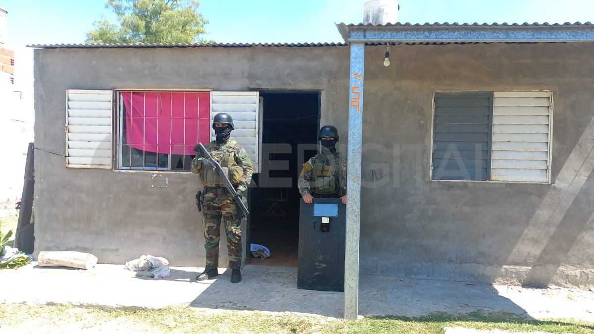 El allanamiento se realizó en una vivienda santotomesina