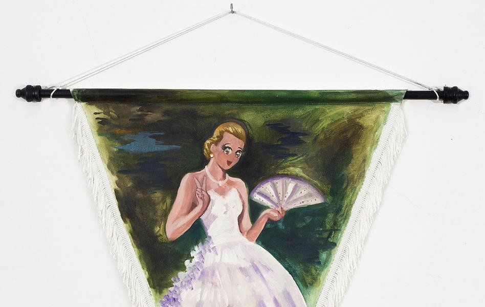 Pecci Carou pintó a Evita como un animé.