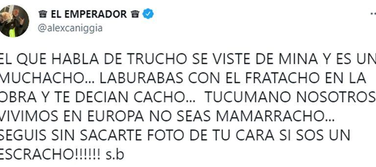 Alex Caniggia contra Sofía Bonelli y Claudio Paul.
