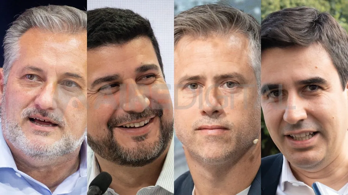 Marcelo Lewandowski, Marcos Cleri, Leandro Busatto y Eduardo Toniolli: los cuatro precandidatos a gobernador que se medirán en la interna del PJ.