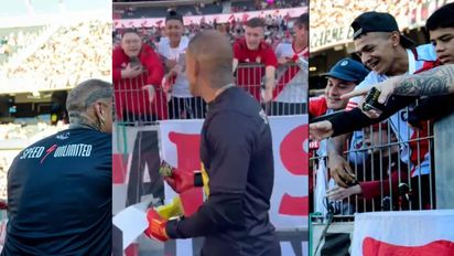 Un ex Unión regaló alfajores a los hinchas durante un partido de la Liga Profesional: 