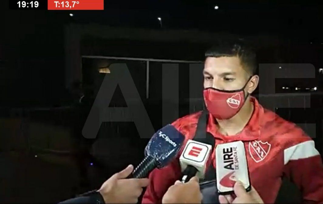 El plantel de Independiente llegó a San Juan y Aire de Santa Fe pudo entrevistar a Lucas Romero