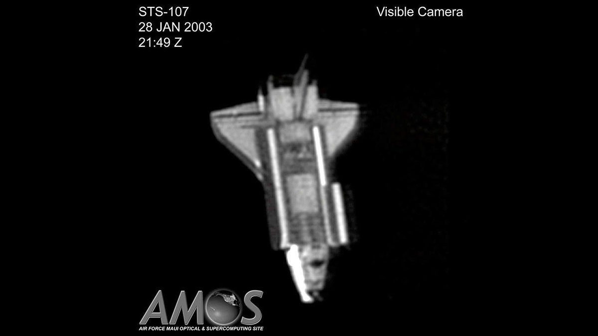 28/01/2003. La última foto del Columbia antes de desintegrarse en la atmósfera el 1 de febrero del 2003.