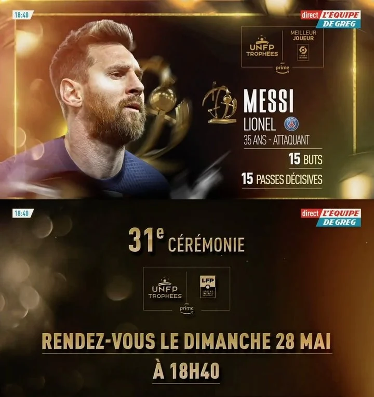 Lionel Messi fue nominado al premio de mejor jugador de la Ligue 1.
